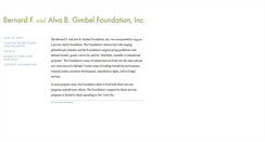 Desktop Screenshot of gimbelfoundation.org