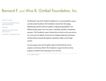 Tablet Screenshot of gimbelfoundation.org